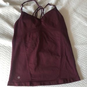 Athleta top with built in bra and cute back straps